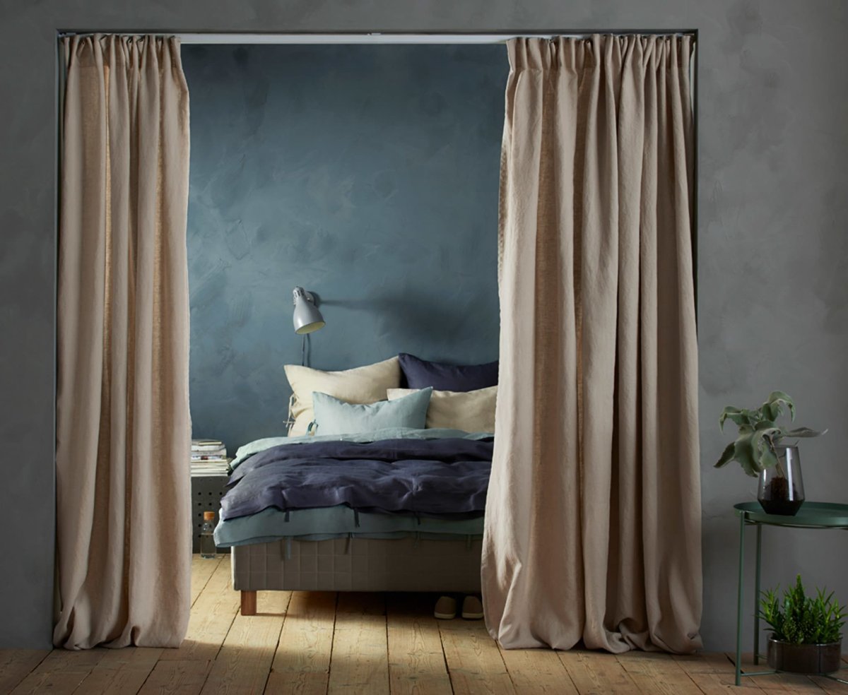 Льняные шторы икеа