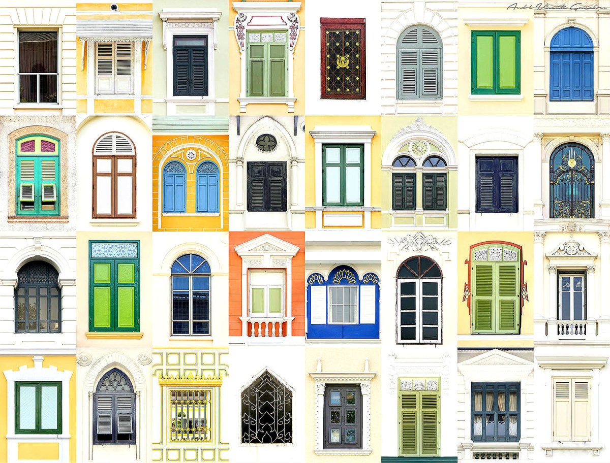 Фасад с окнами вектор