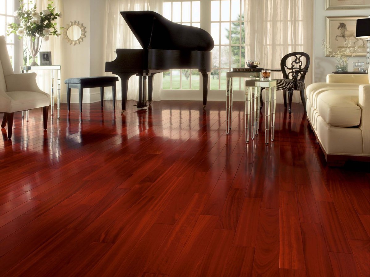 Красный пол в интерьере