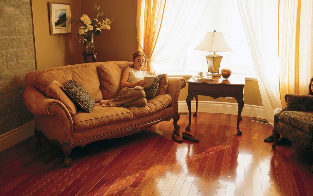 Паркет вишня в интерьере