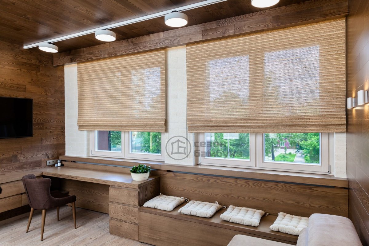 Римские шторы бамбуковые