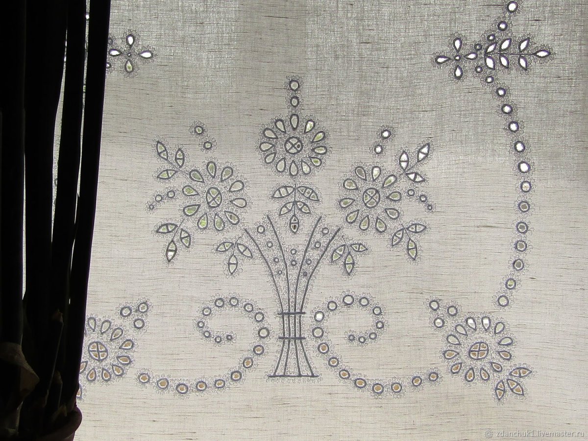 Тюль жаккард Ришелье