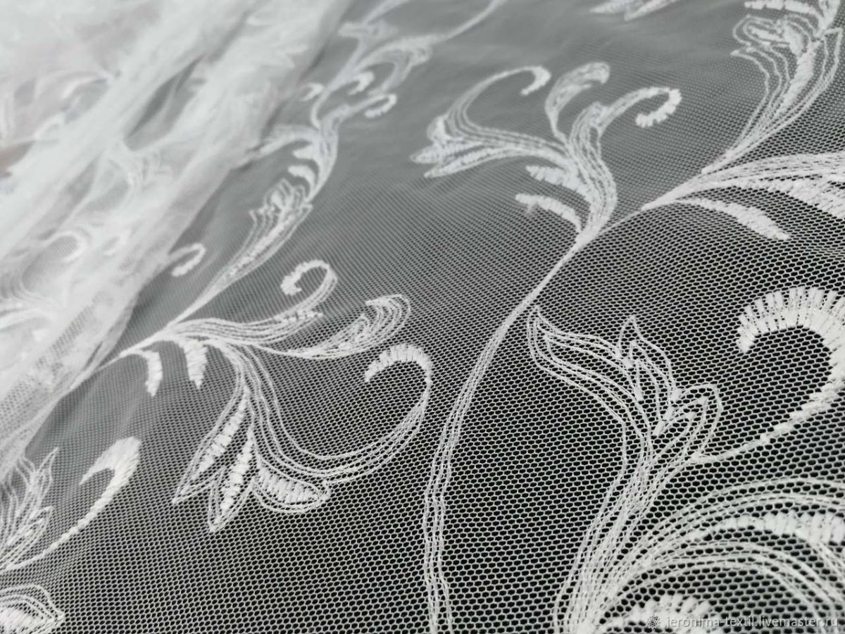 Тюль сетка вышивка 46093-819