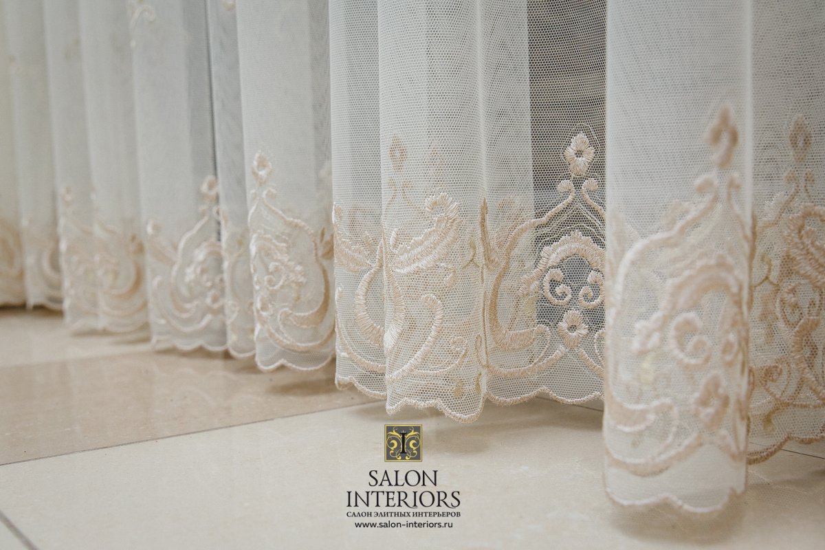 Тюль занавеска Mesh embroiddery Curtain 140*260 модель gzg134-3 Royal Union