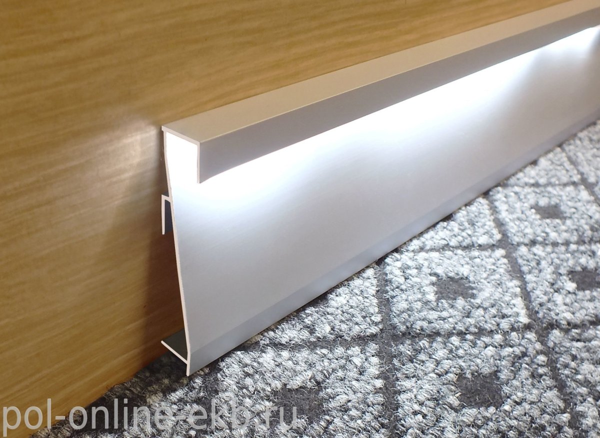 Плинтус алюминиевый 3000*80 мм