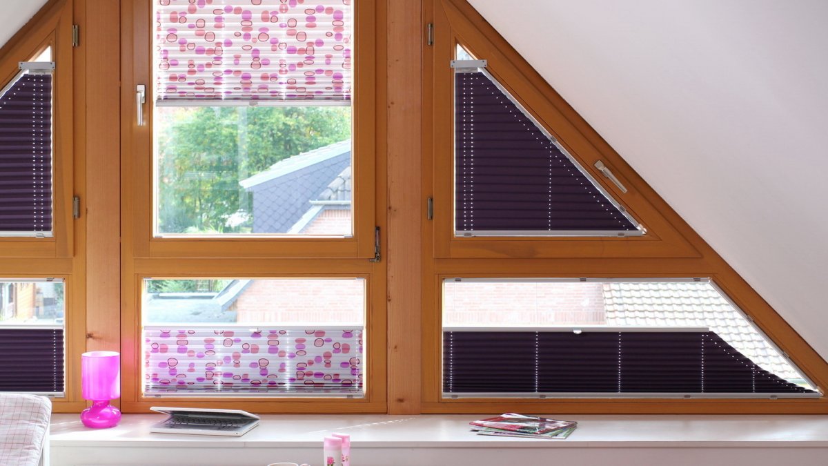 Жалюзи на треугольные окна