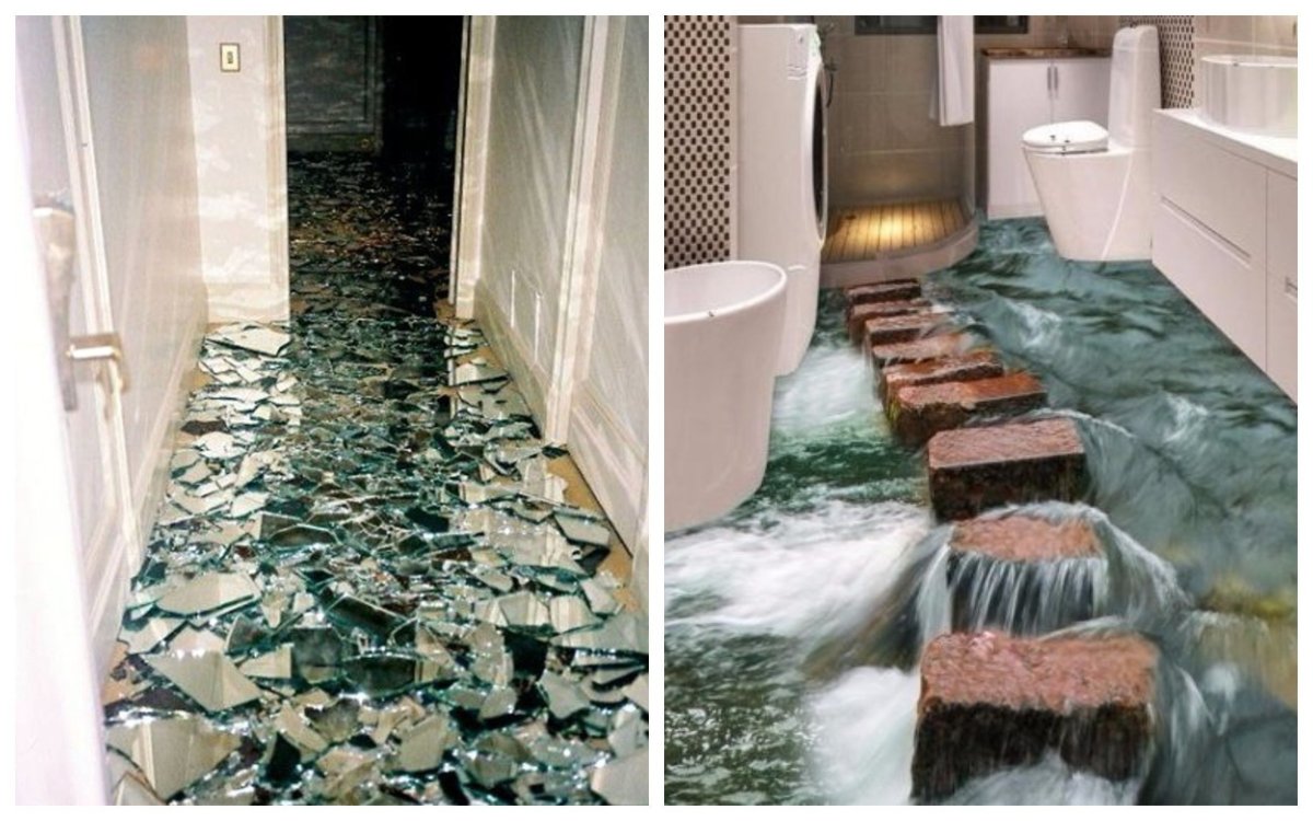 3д пол в туалете