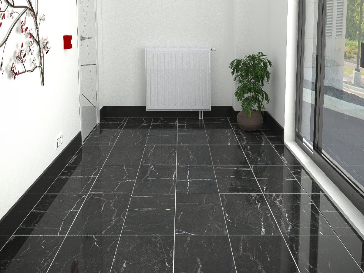 Nero Marquina мрамор в интерьере
