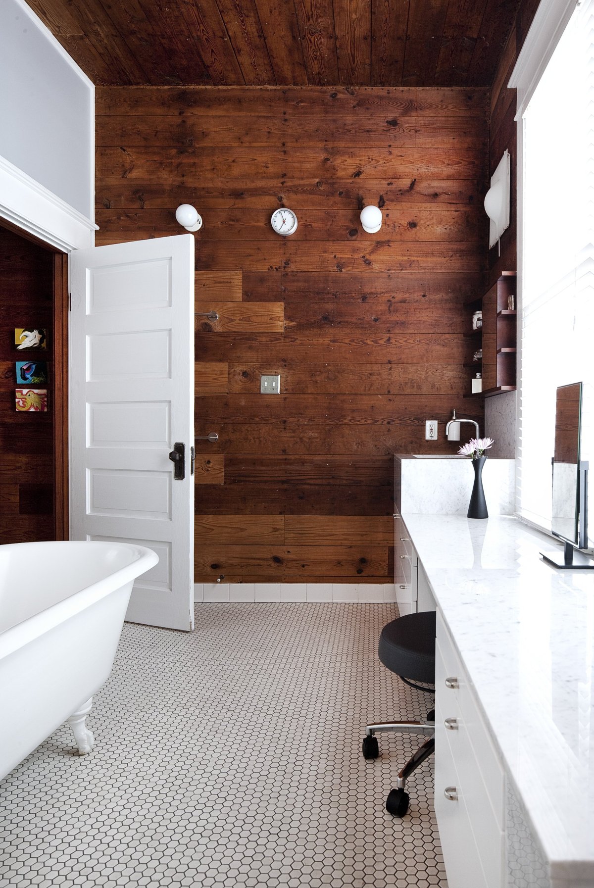 Ванная комната отделка деревом