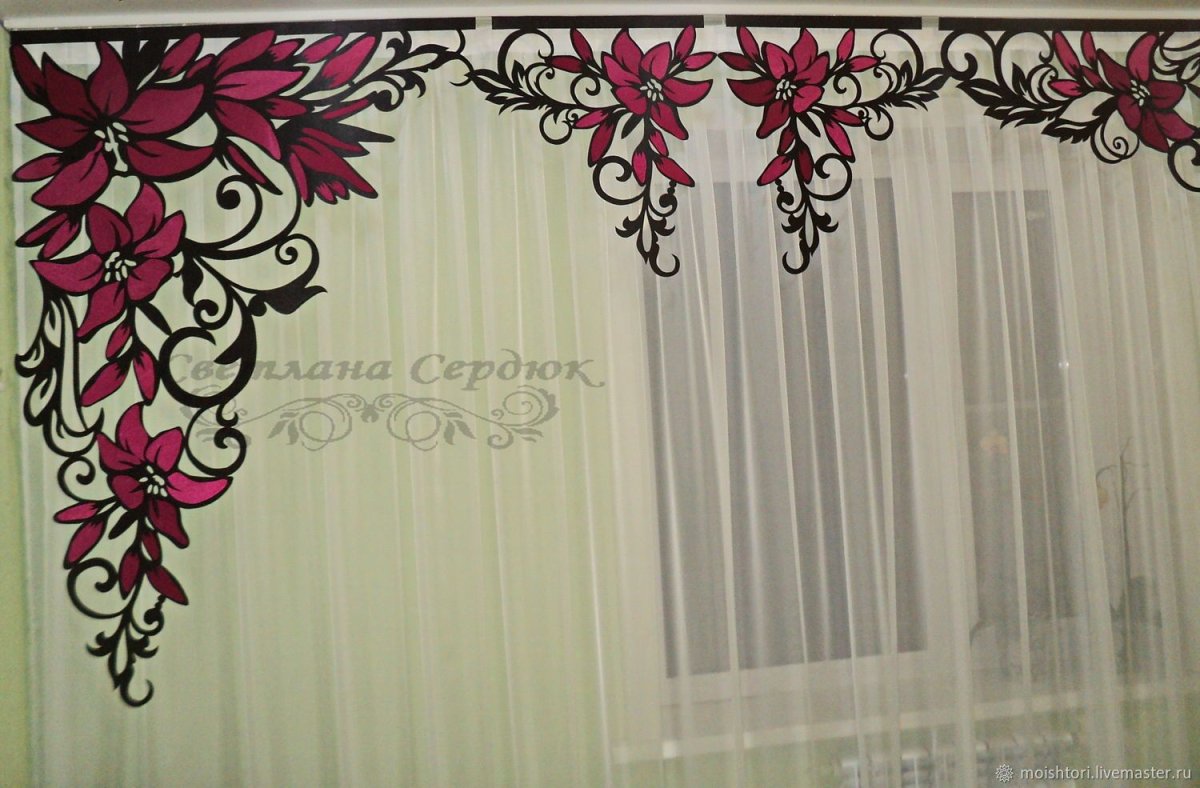 Трафареты цветов для ламбрекена