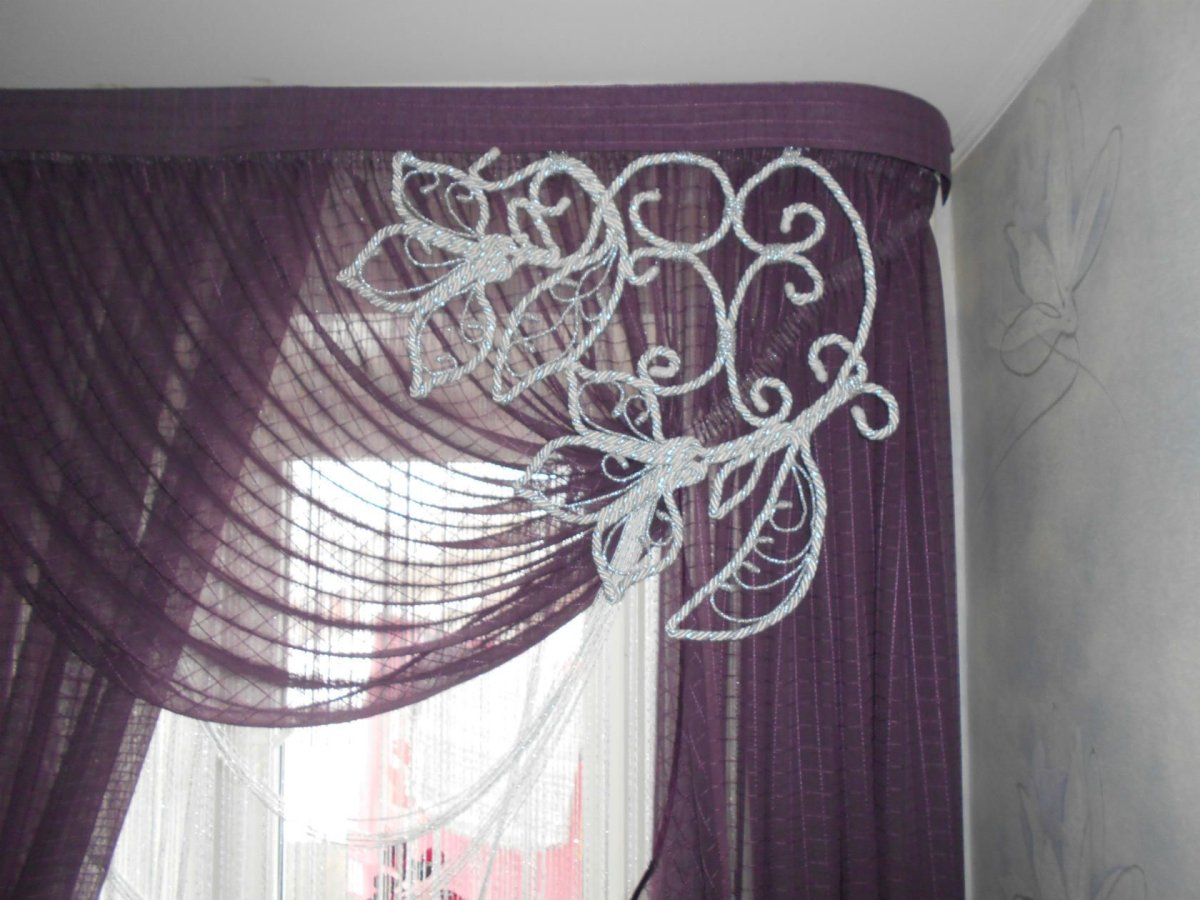 Ажурный шнур ламбрекен