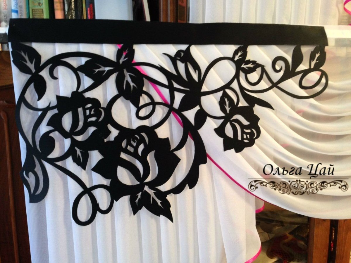 Трафареты цветов для ламбрекена