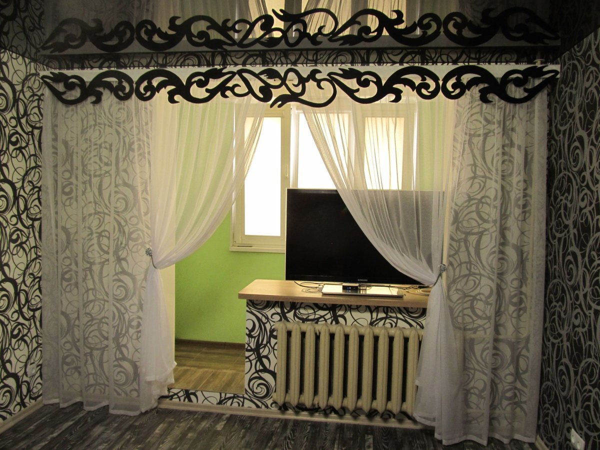 Шторы с ажурным ламбрекеном