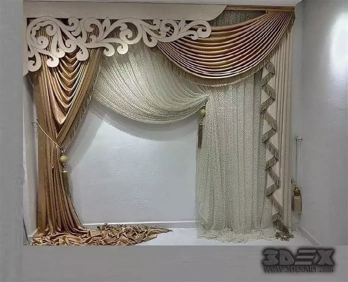 Фигурный жесткий ламбрекен