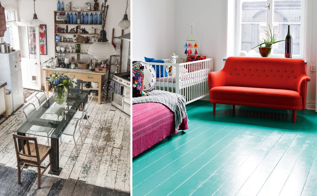 Крашеный пол