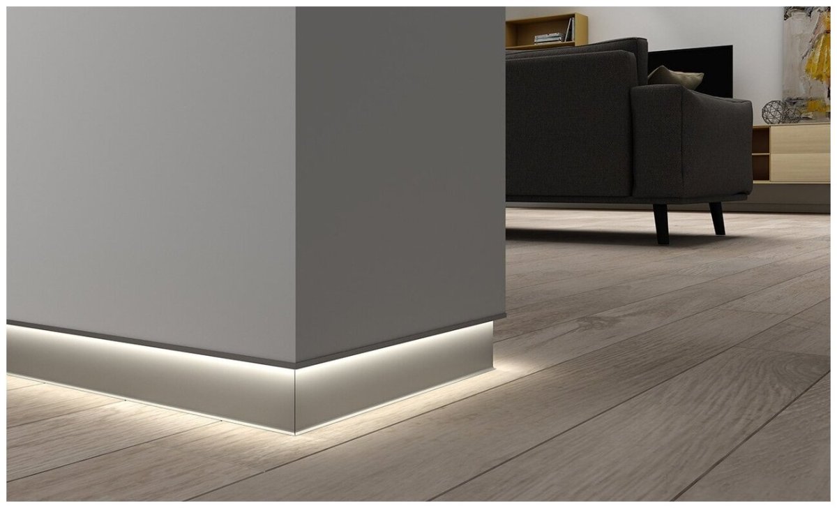 Плинтус алюминиевый с led подсветкой Braz line