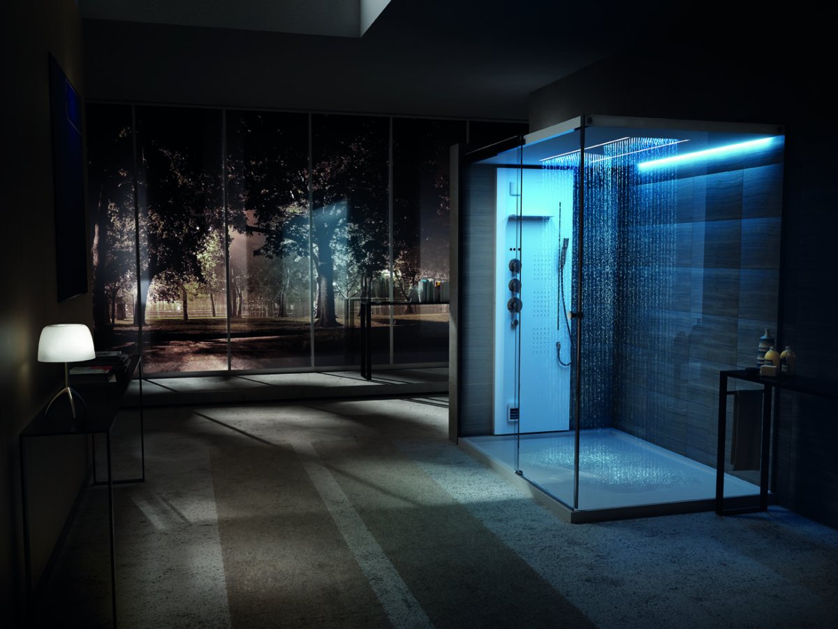 Стеклянная ванная комната