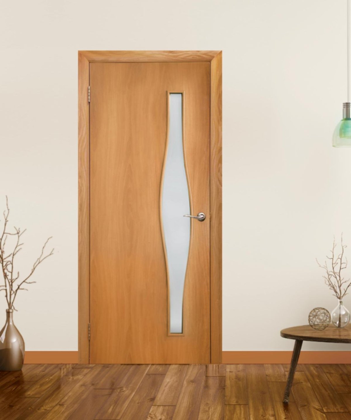 Дверь межкомнатная волна Миланский орех