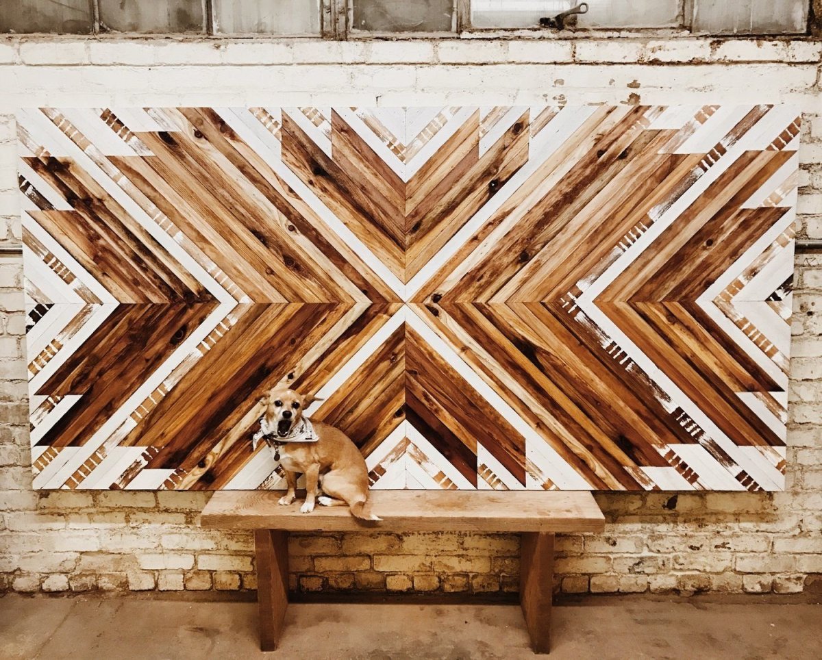 Панно из деревянных реек