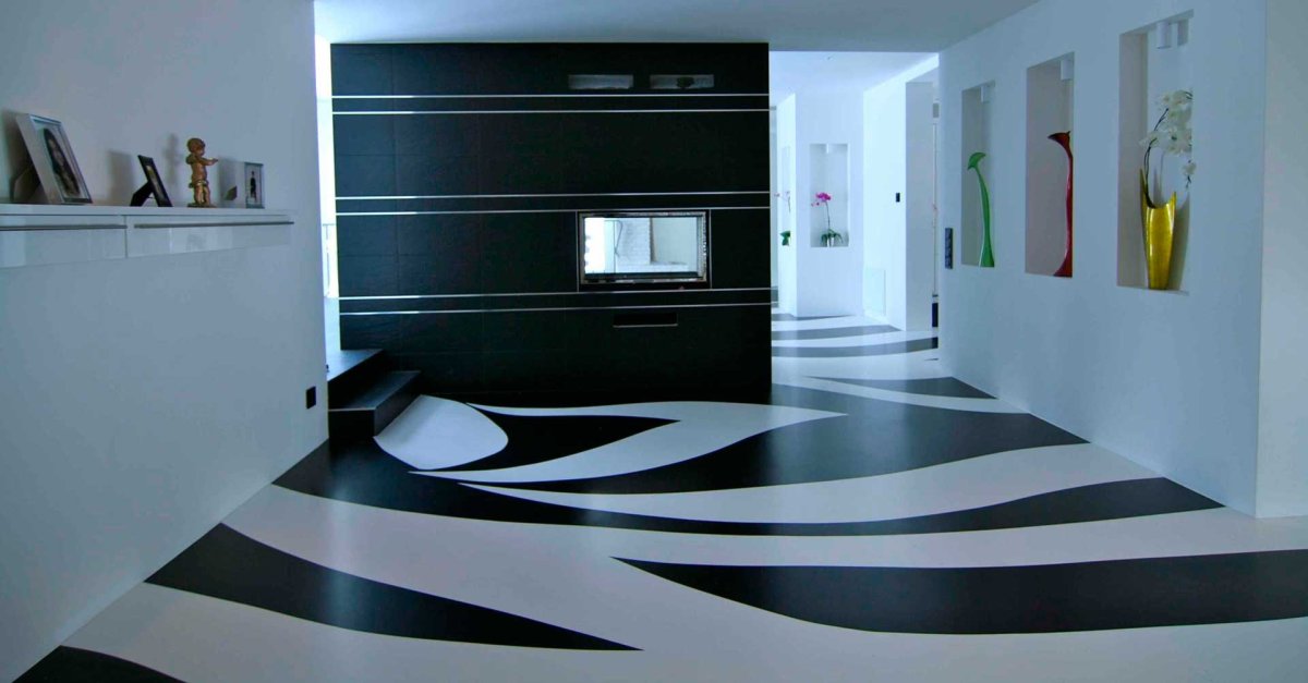 Белый наливной пол