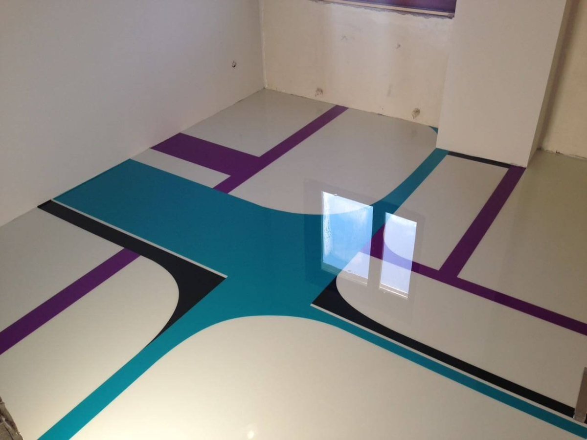 Крашеный наливной пол