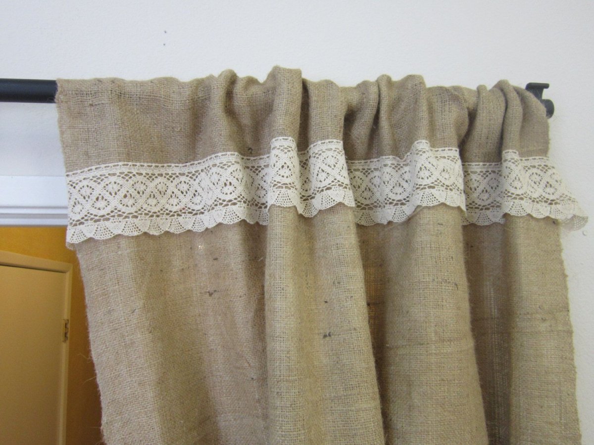 Шторы из Мешковины на кухню