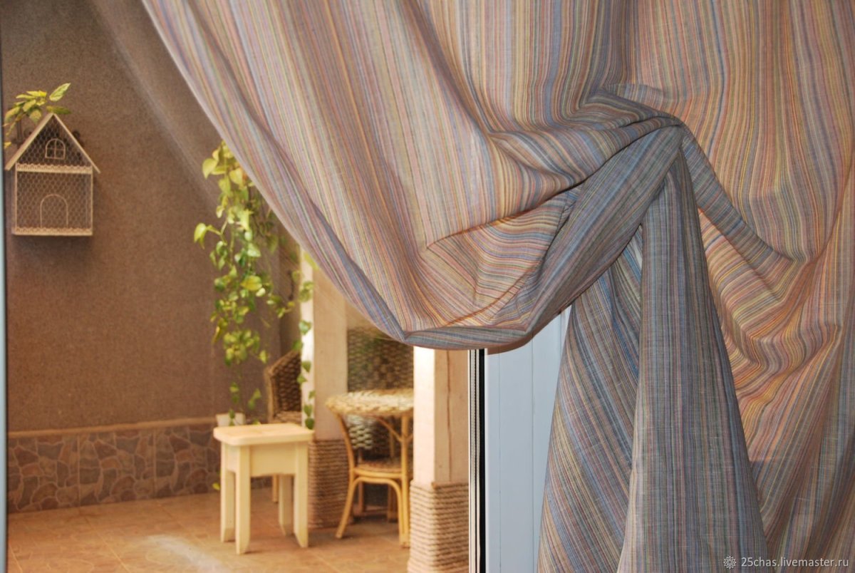 Тонкий лен для штор