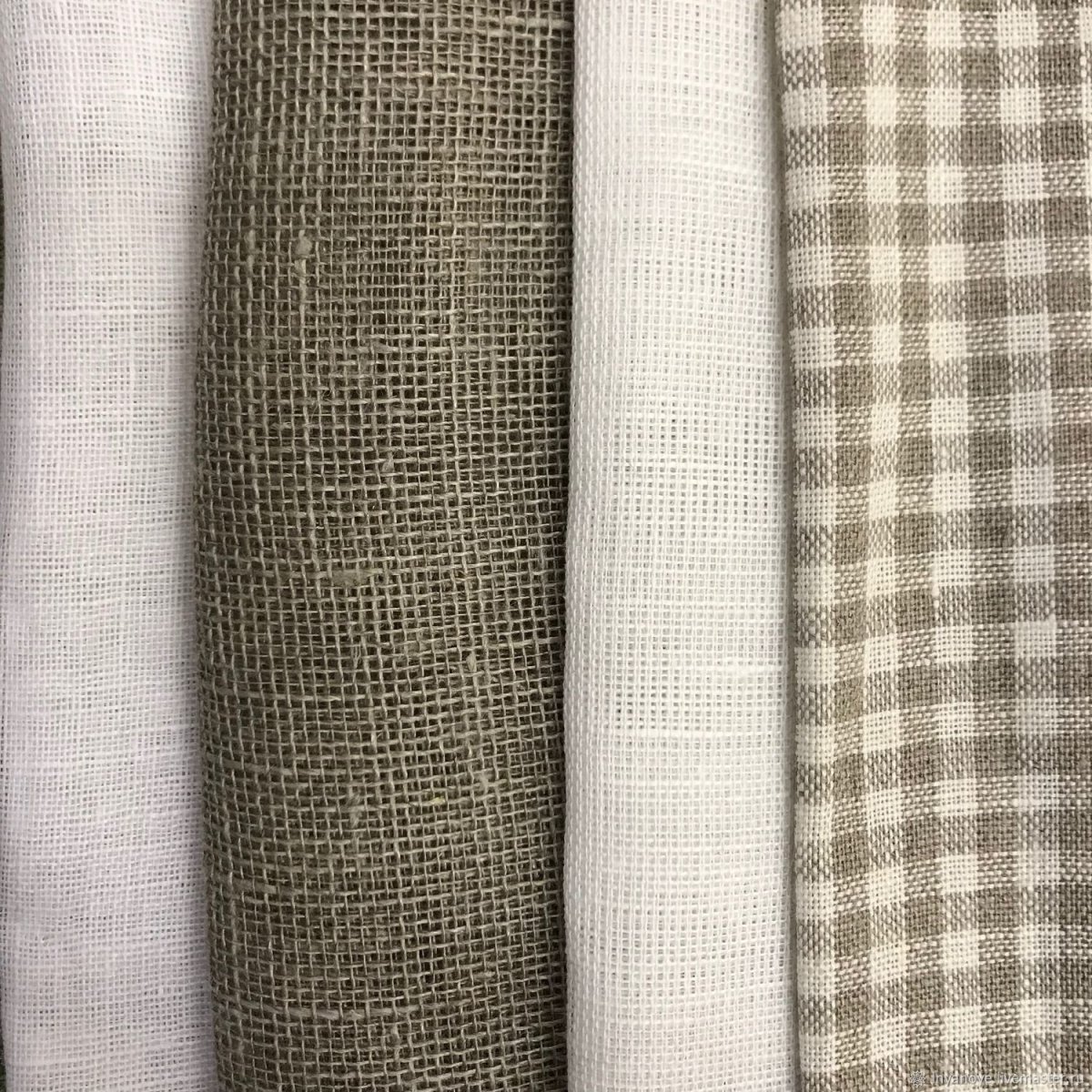 Льняные шторы экостиль