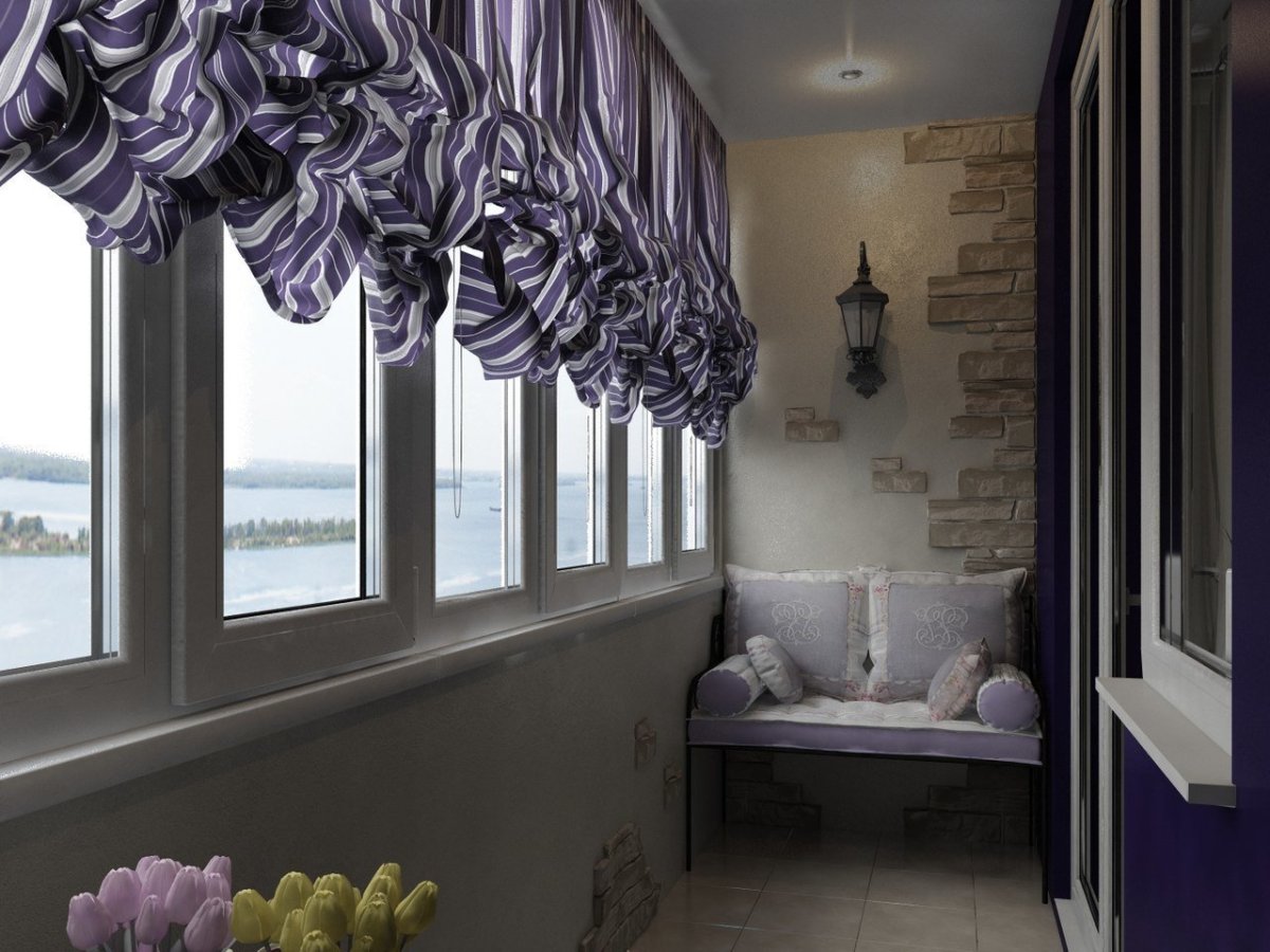 Французские шторы на лоджию