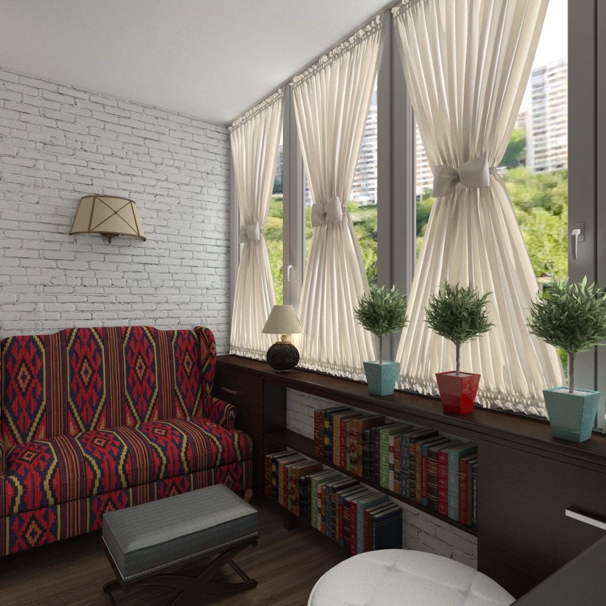 Декор балконного окна