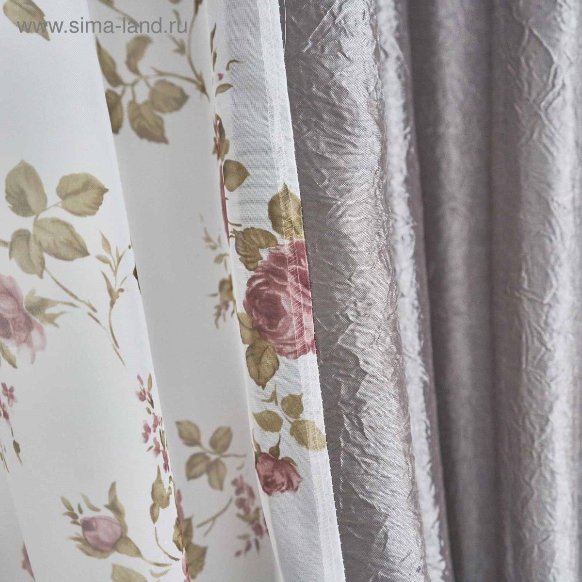 Комплект штор для кухни WITERRA 46021 жатка-Комби 270х160см голубой