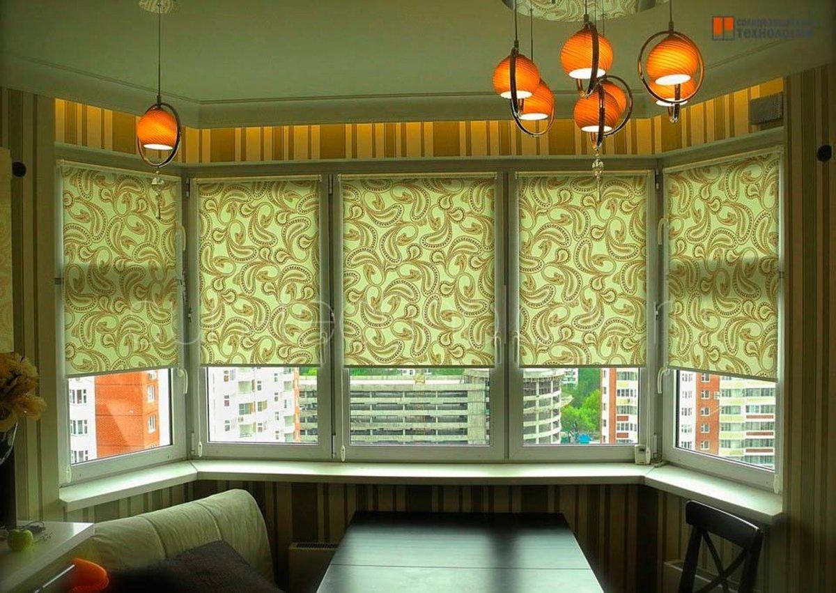 Римские шторы эркер п44т