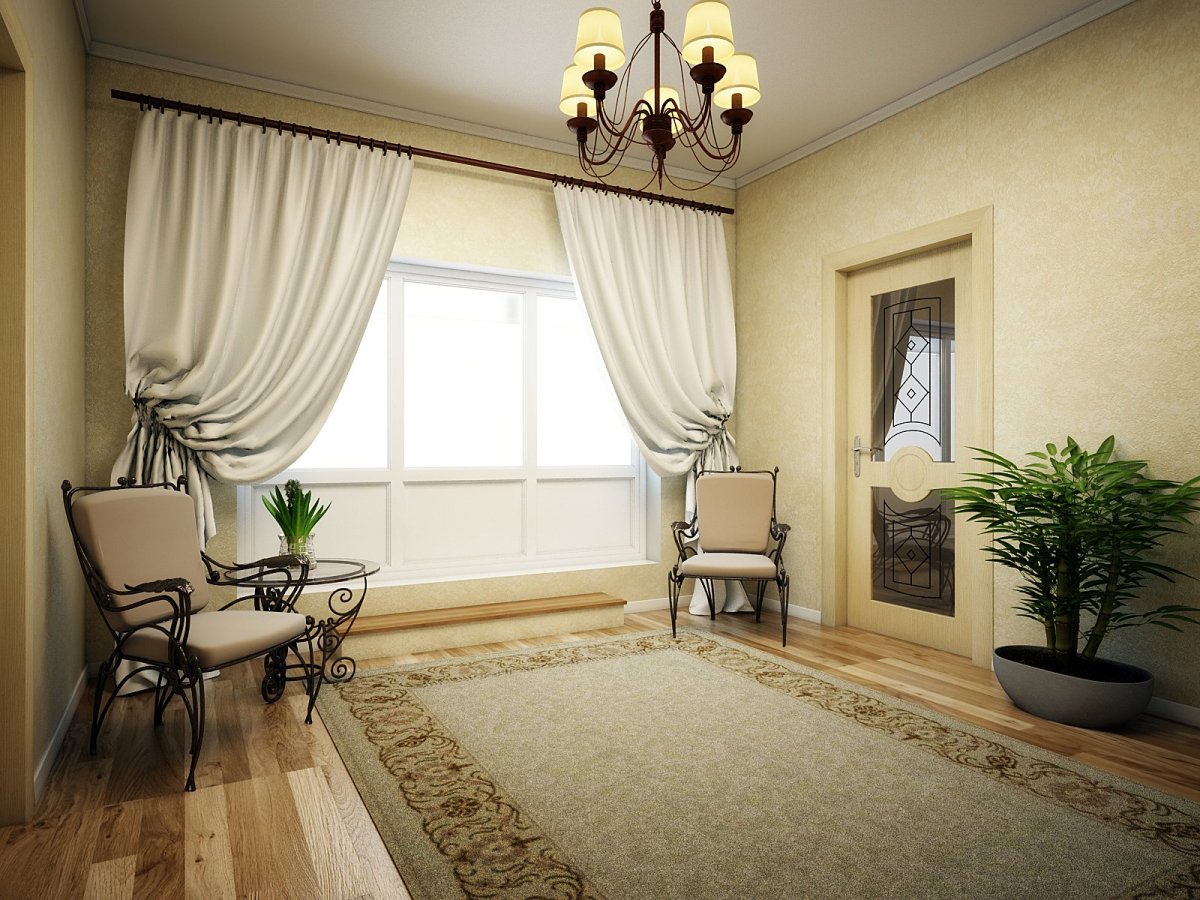 Шторы в прихожую в частном доме