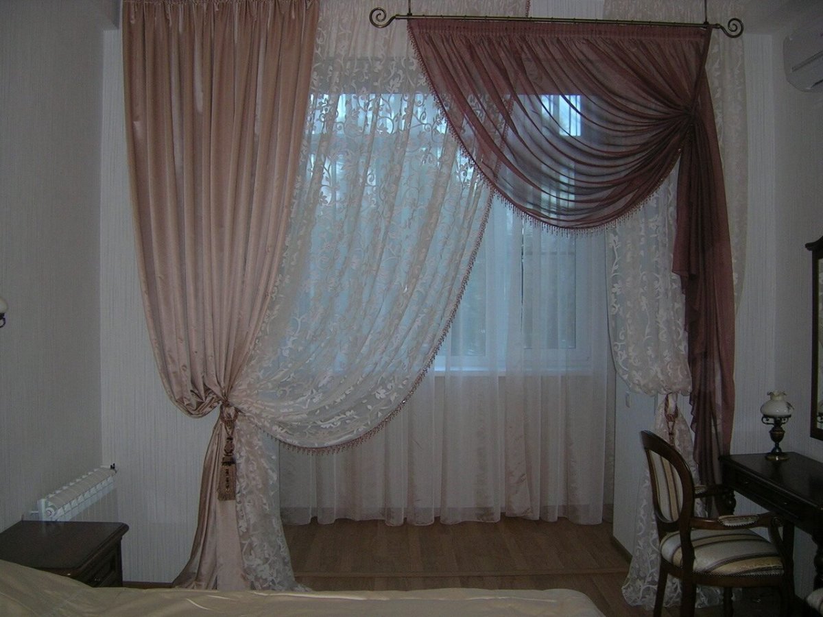 Драпировка тюли на окнах