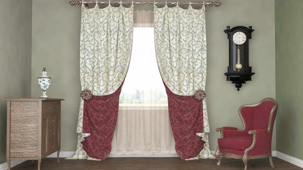 Занавески в гостиную двусторонние