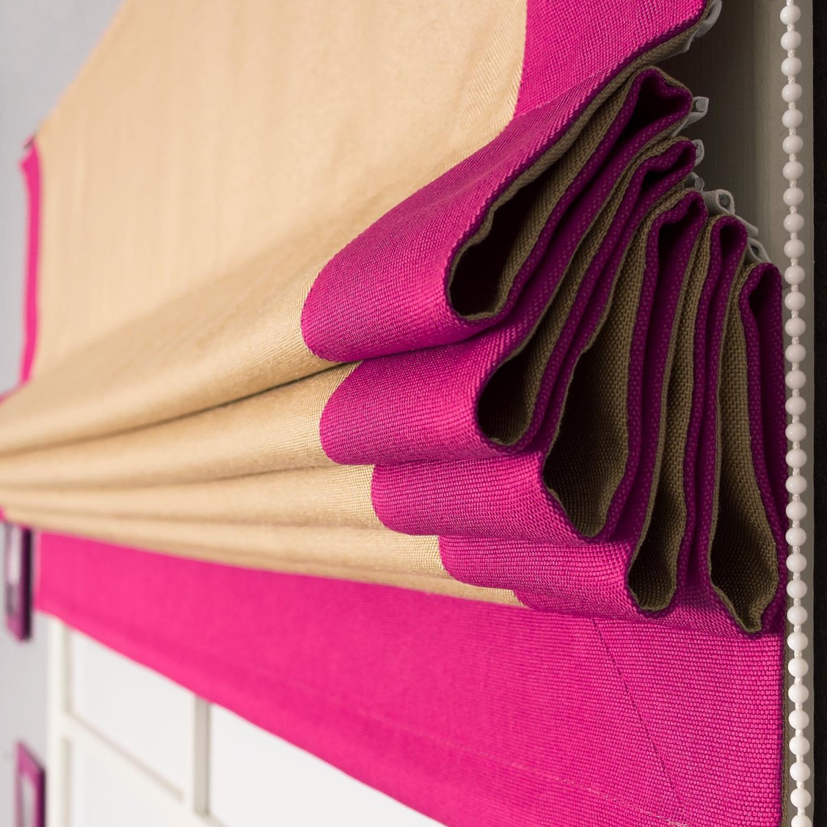 Римская штора с тесьмой