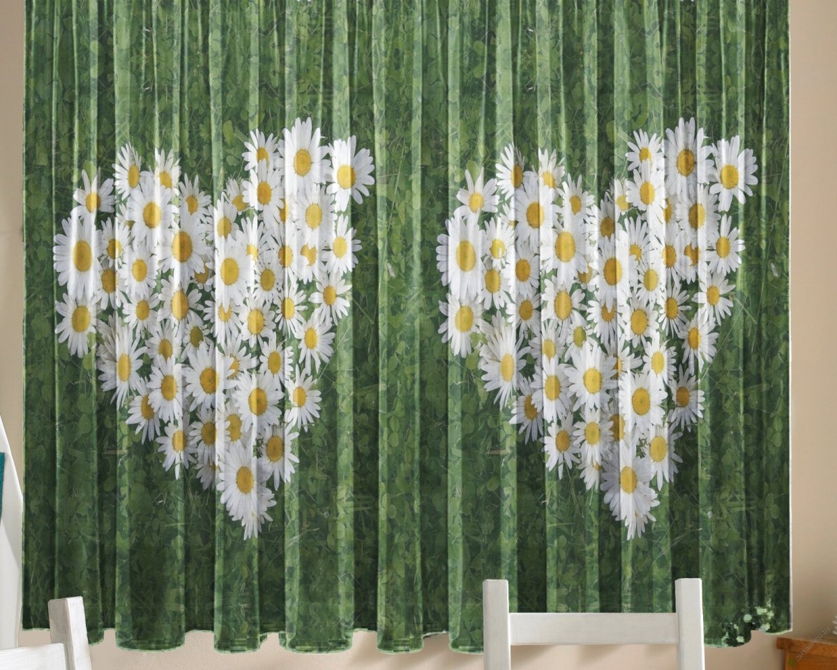 Занавески с ромашками