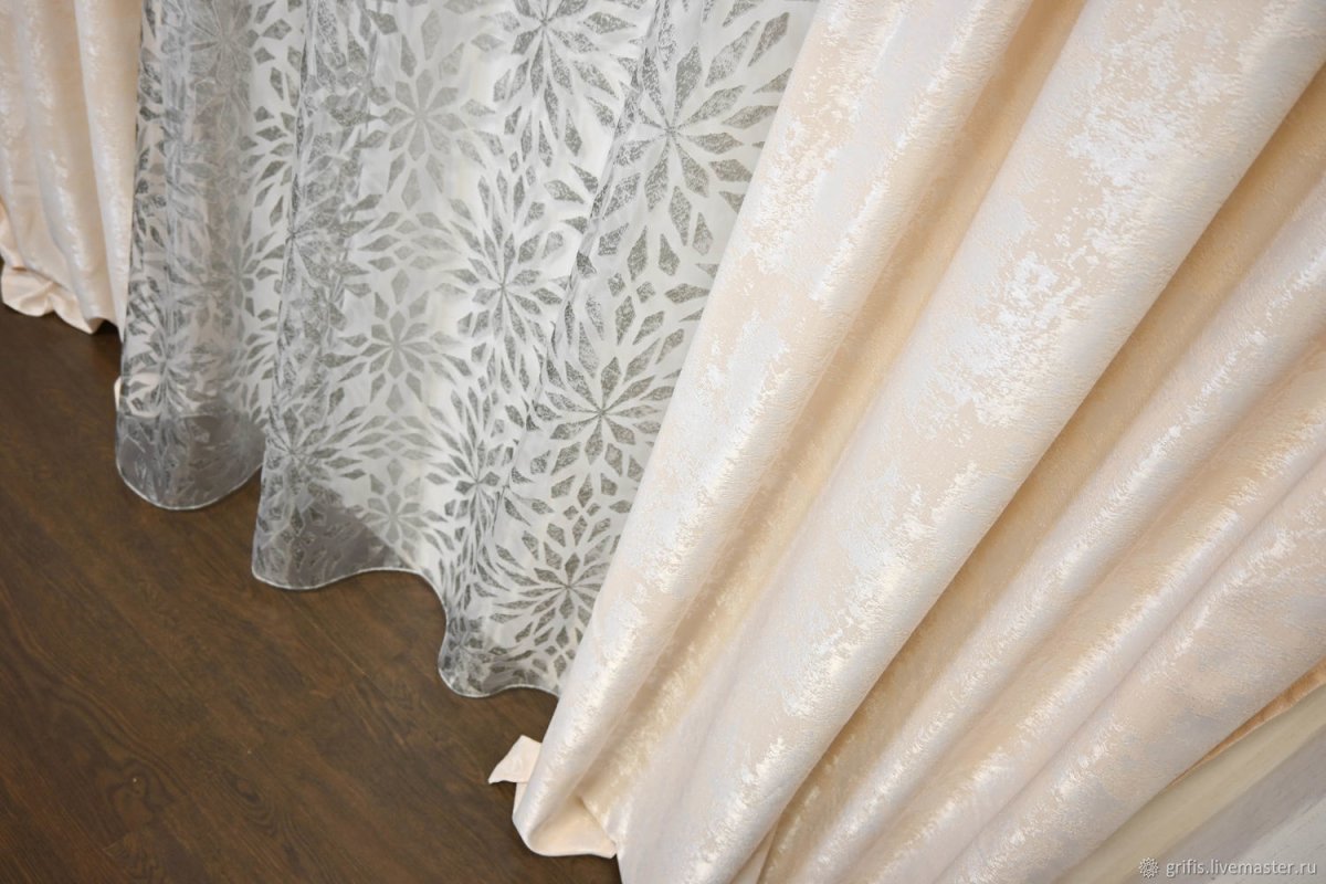 Штора "мрамор софт" латте