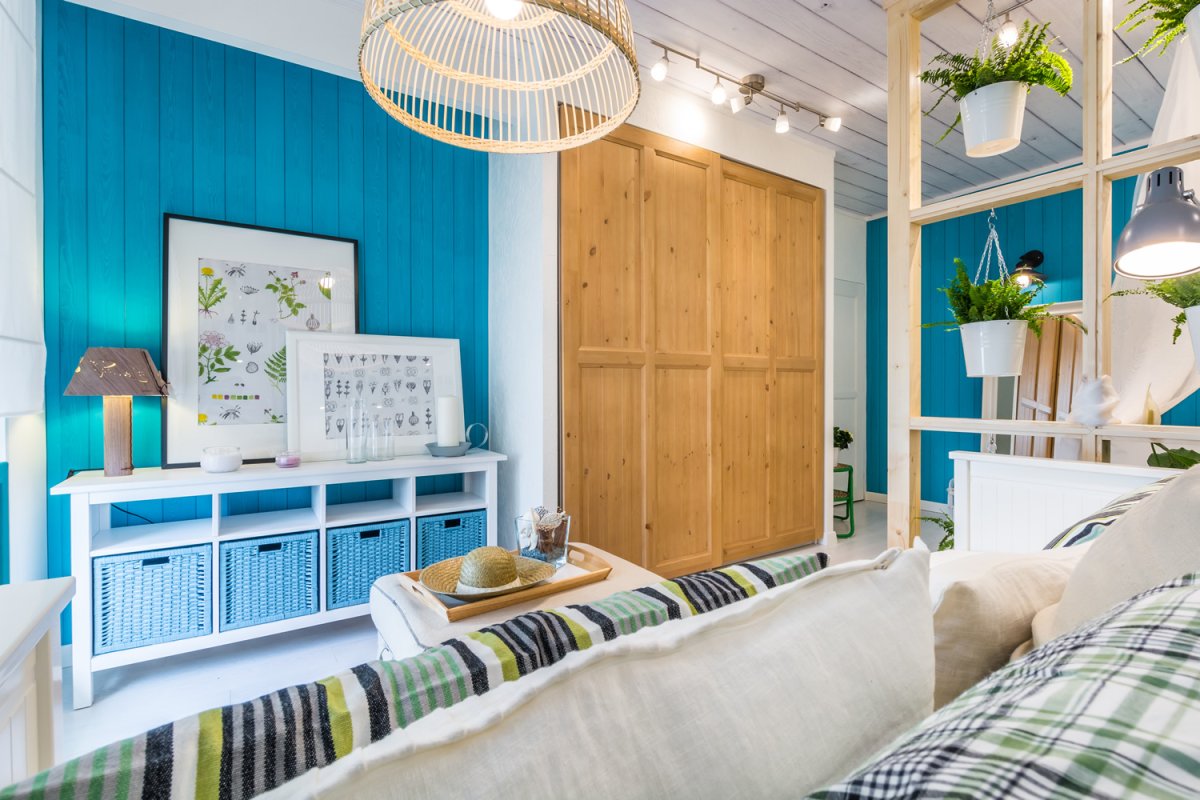 Крашеная вагонка в интерьере