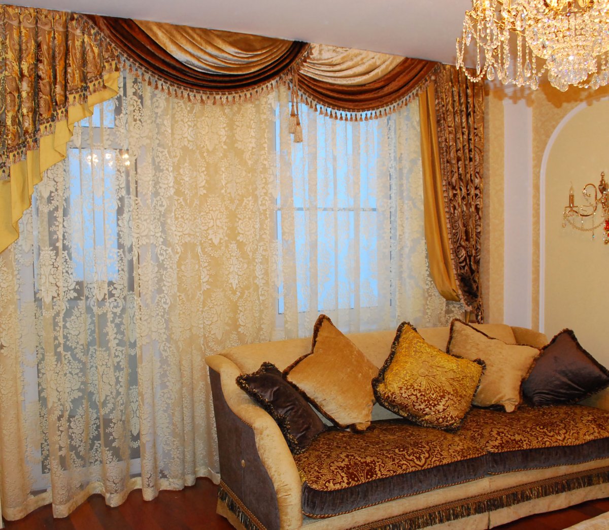 Пошив штор для гостиной