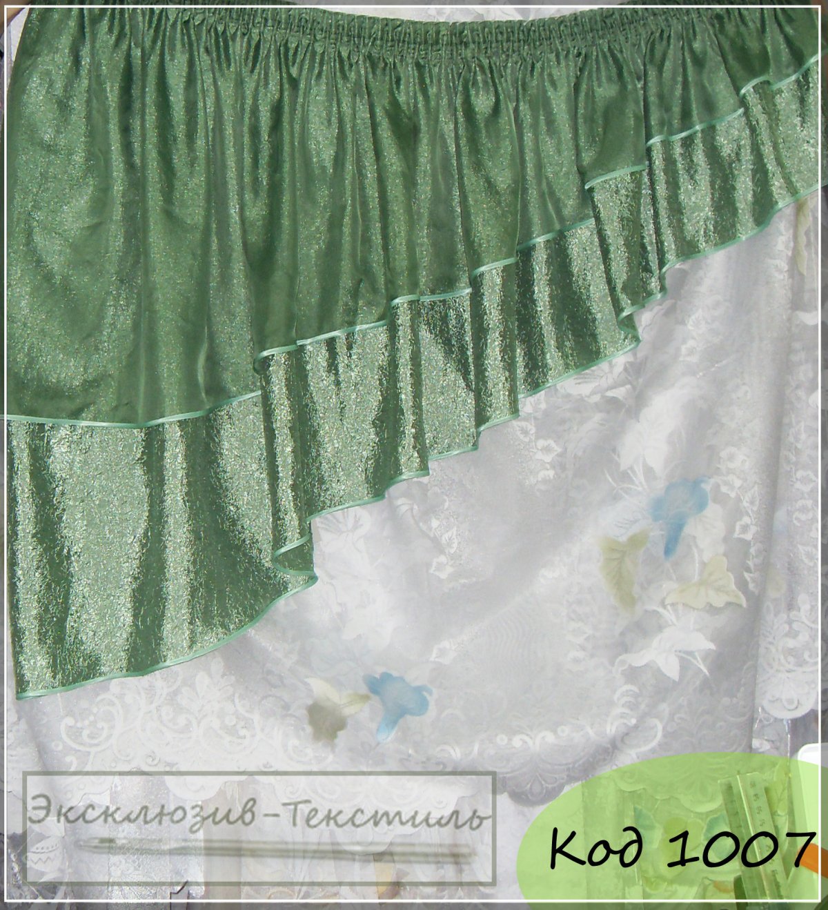 Ламбрекены из ткани жатка