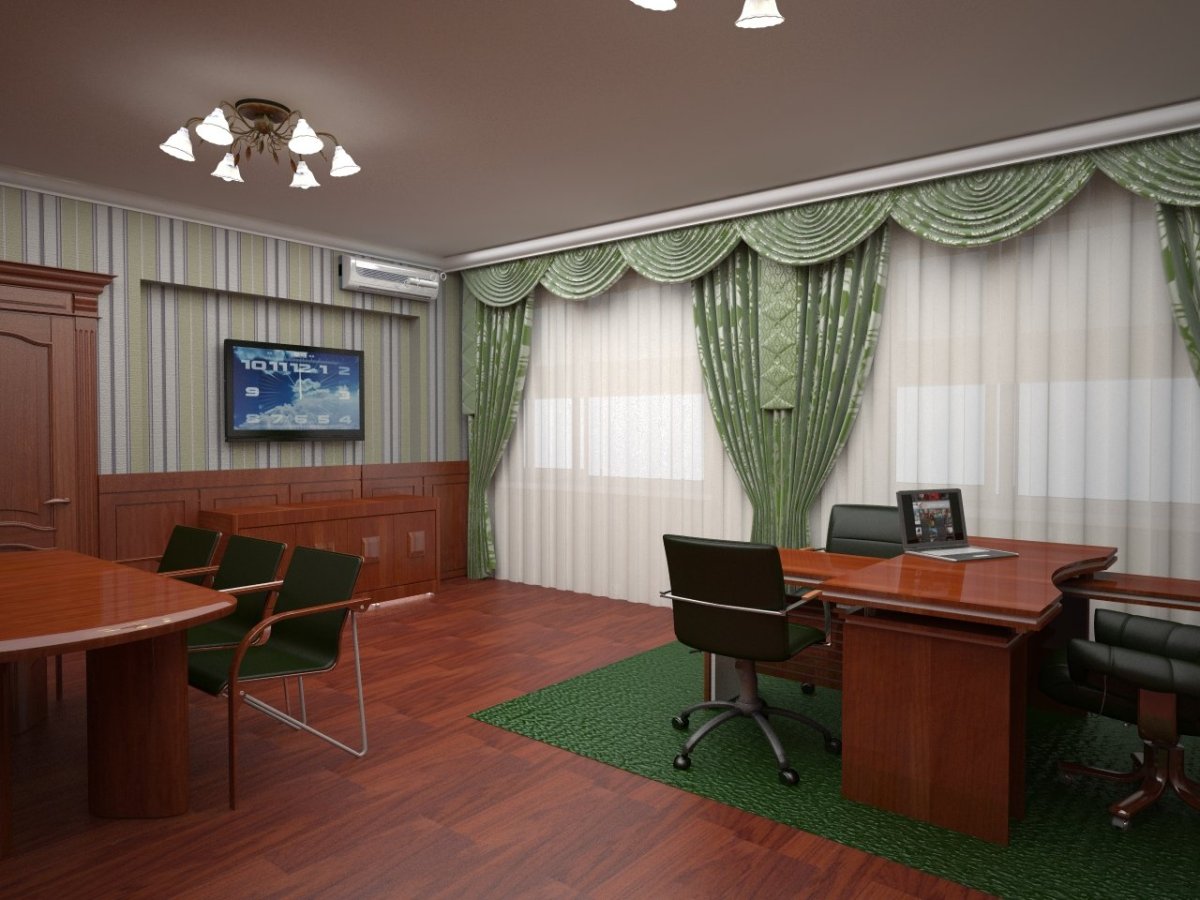 Интерьер кабинета руководителя мужчины