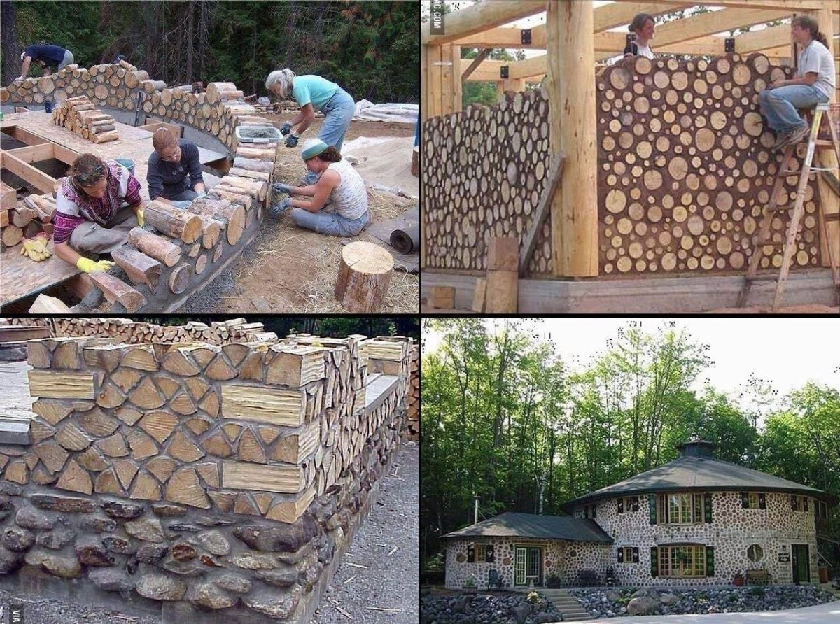 Баня из дров и глины