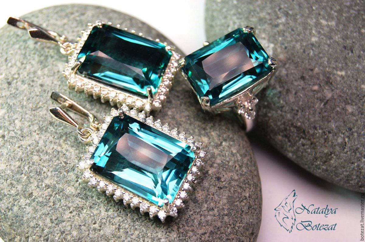 Аквамарин камень комплект