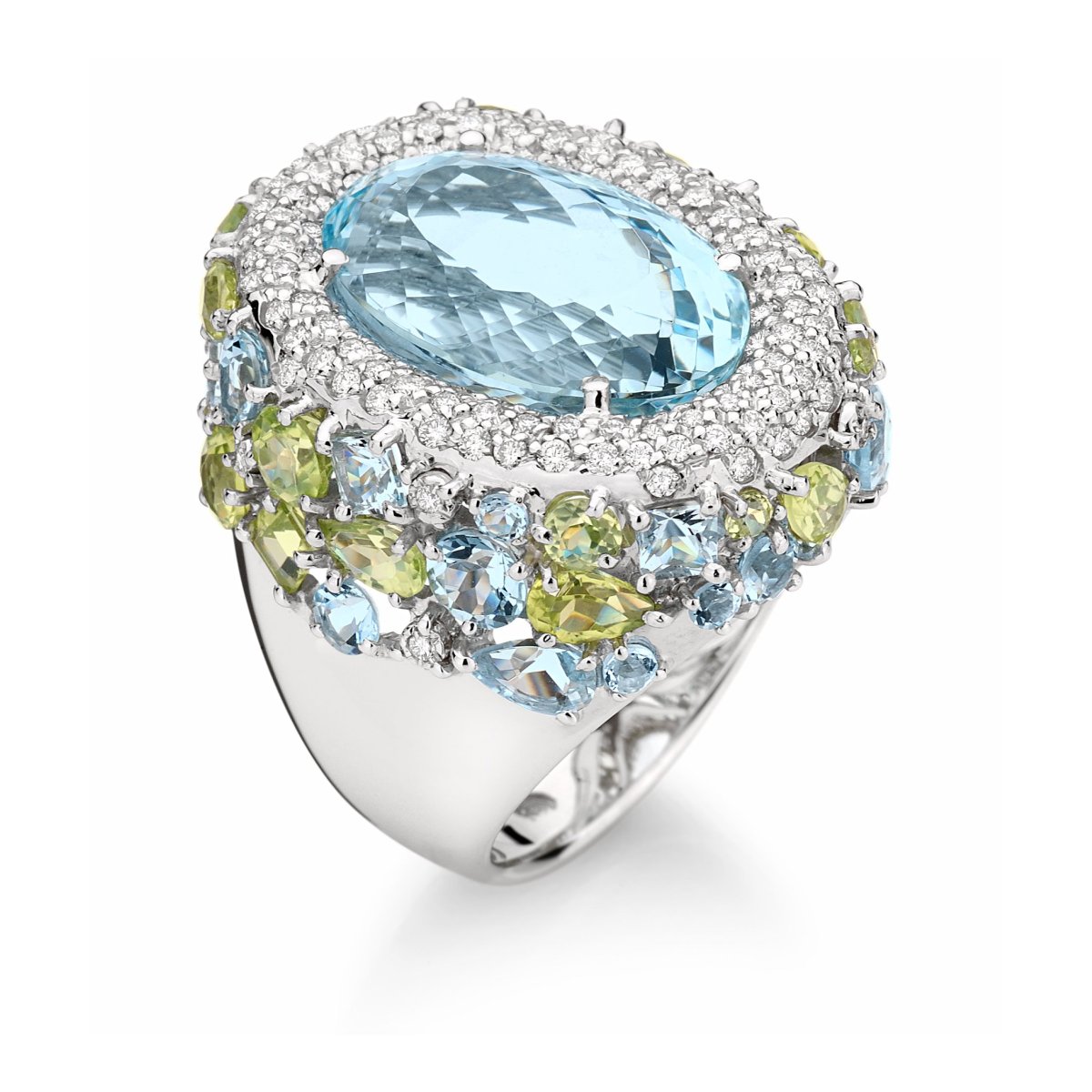 Parure, кольцо, Аквамарин, бриллианты