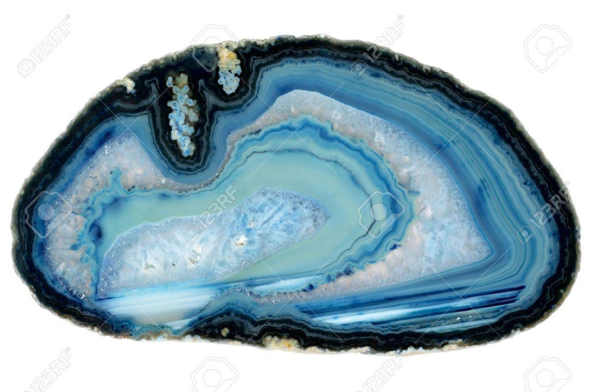 Голубой агат срез
