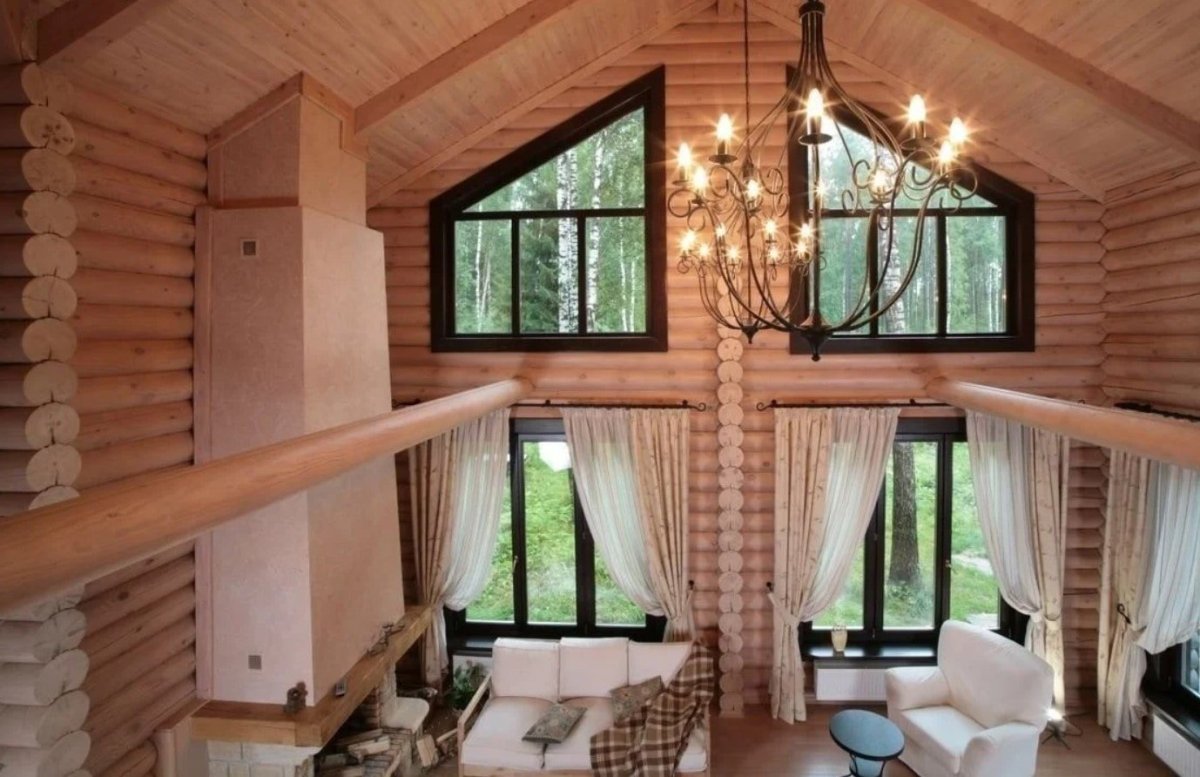 Деревянный дом со вторым светом