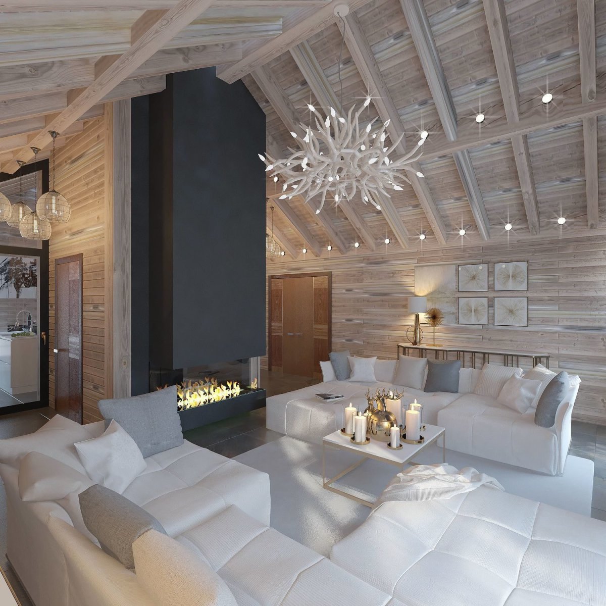 Современное Шале интерьер