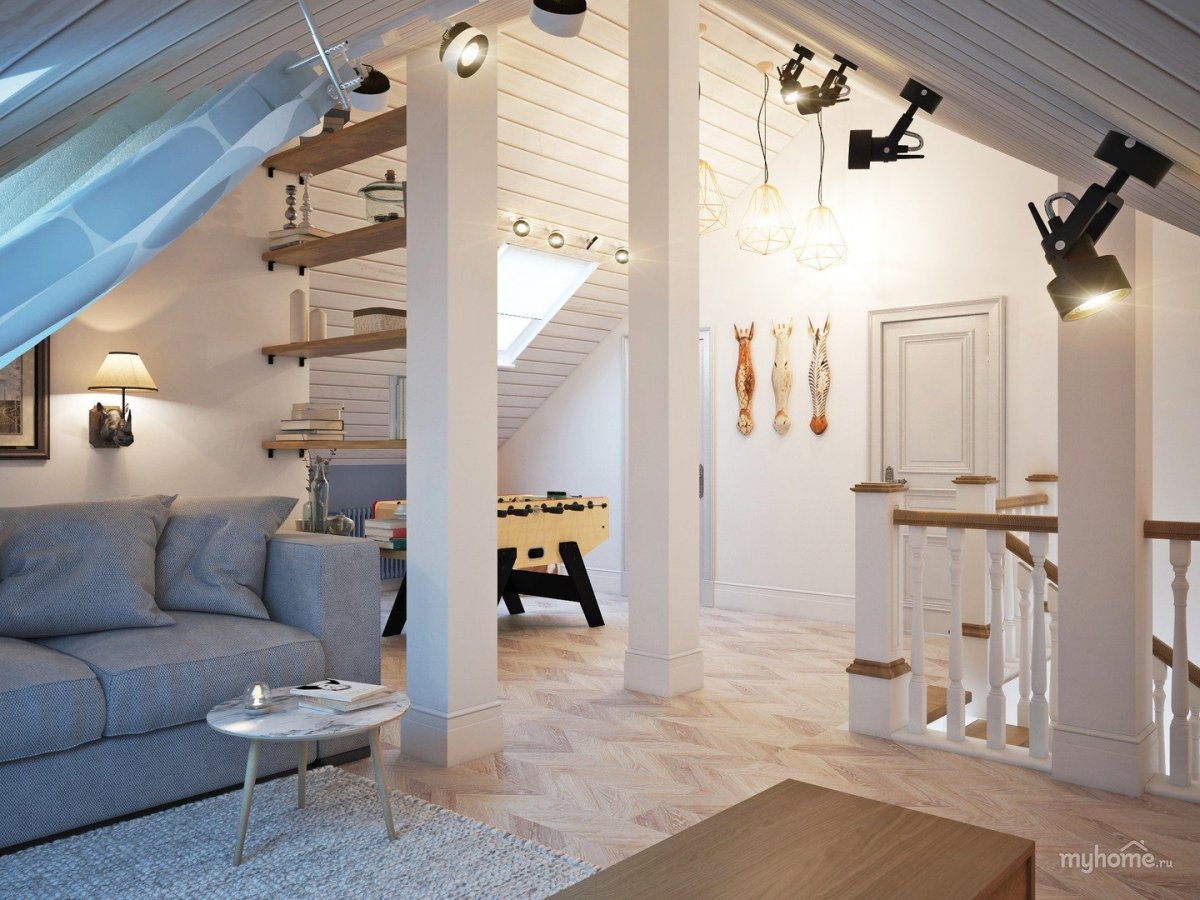 Колонны на мансарде