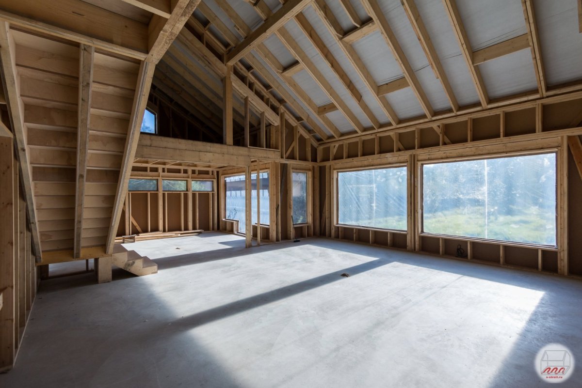 Каркас с панорамными окнами